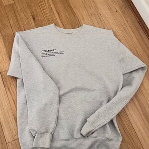 Cyclebar Light Gray Women's crewneck Sweatshirt